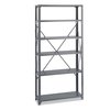 Safco Metal Shelving Unit, 12"D x 36"W x 75"H, 6 Shelves, Steel, Color: Dark Gray 6268